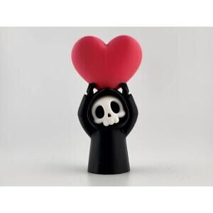 Grim Reaper with Heart Figurine — Love from Beyond the Grave